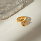 Guterrie Anel Dourado Lágrima